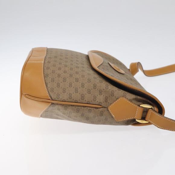 GUCCI Micro GG Supreme Shoulder Bag PVC Beige Gold Auth BA2767 - Picture 4 of 16